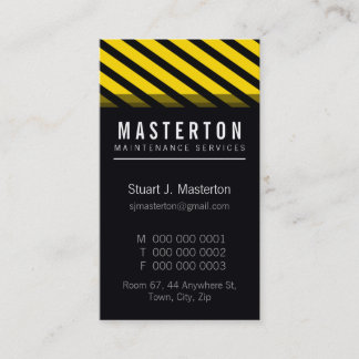 MODERN BUSINESS CARD :: warning stripes 2P