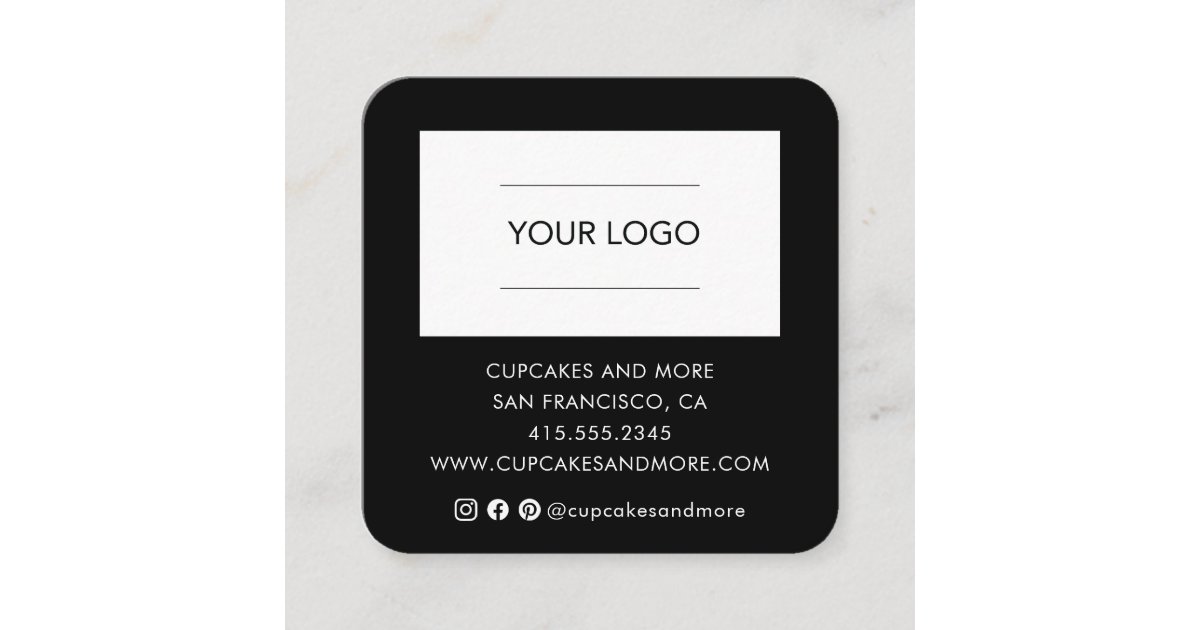 Modern Business Card with QR Code and Custom Logo | Zazzle