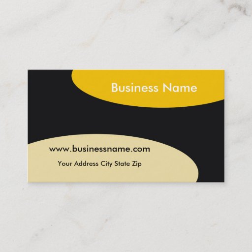 Customizable Modern Business Card ~ Yellow On Black