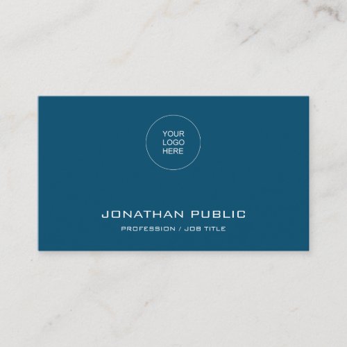 Modern Business Cards Elegant Ocean Blue Template