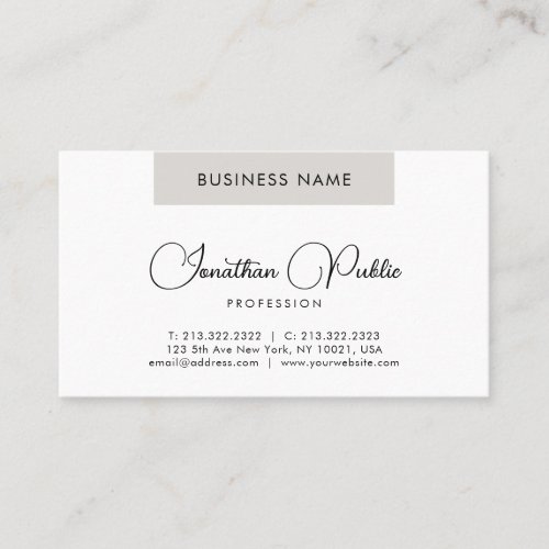 Modern Business Cards Script Name Custom Template