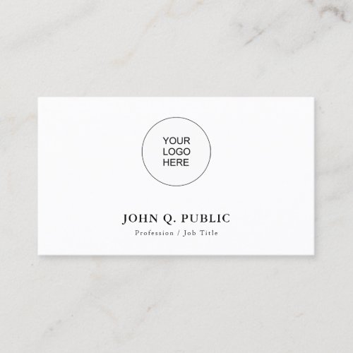 Modern Business Cards Upload Own Company Logo Here