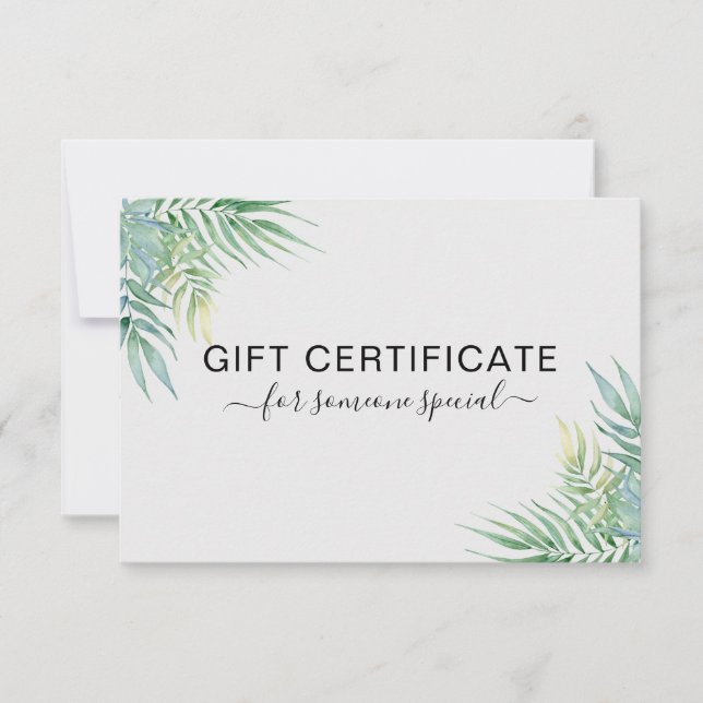 MODERN BUSINESS CERTIFICATE TROPICAL gift for you (Front)