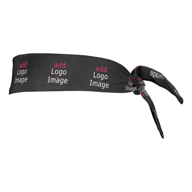 Modern Business Chic Promotional Custom Black Tie Headband (Rotate 90)