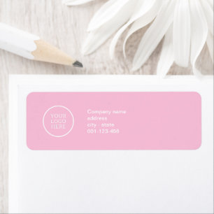 Modern Business Company Logo Corporate Pink Label