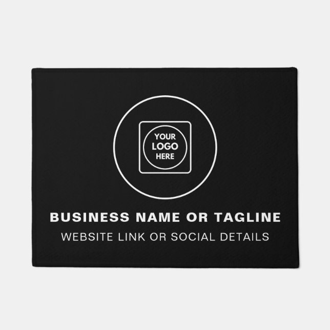 Modern Business Company Logo doormat (Front)