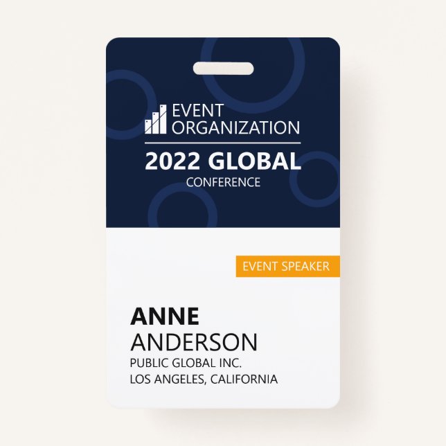 Modern Business Conference Event Badge (Front)