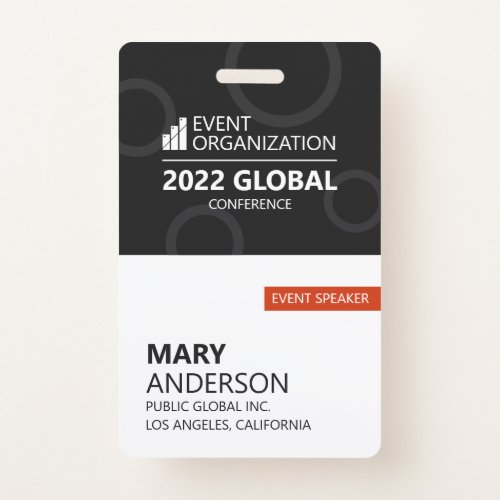 Modern Business Conference Event  custom Badge