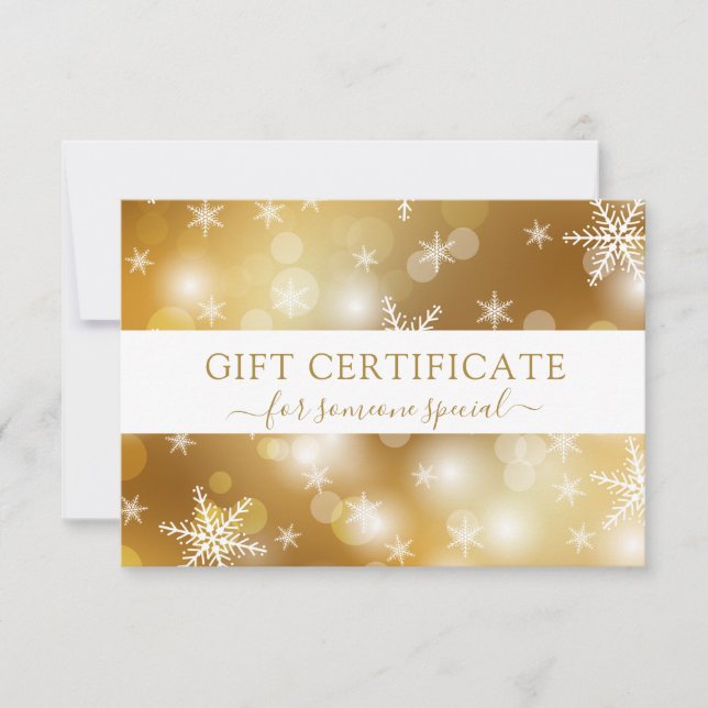 MODERN BUSINESS CRISTMAS CERTIFICATE gift for you (Front)