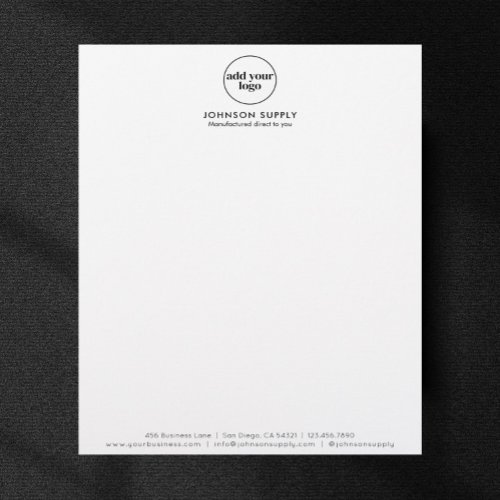 Modern Business Custom Company Corporate Add Logo  Letterhead