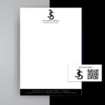 Modern Business Custom Company Monogram Logo Letterhead<br><div class="desc">Enhance your business image with this modern and professional letterhead template. The minimalist design exudes sophistication, making a lasting impression. Fully customizable, this letterhead allows you to seamlessly add your company’s monogram logo and contact information, ensuring it aligns perfectly with your brand identity. Click "Personalize" to easily customize the design...</div>