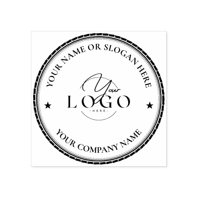 MODERN BUSINESS | custom elegant Business Logo Rub Rubber Stamp (Imprint)