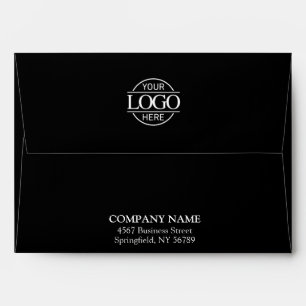 Modern Business Custom Logo Professional Black Envelope