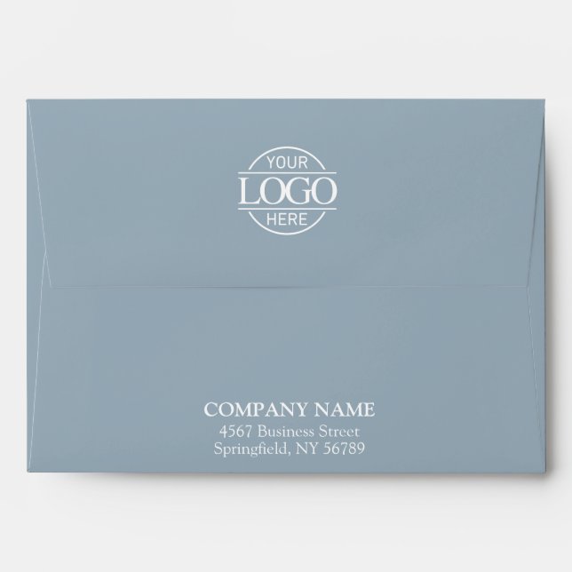 Modern Business Custom Logo Professional Blue Envelope (Back (Top Flap))