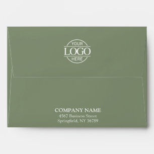 Modern Business Custom Logo Professional Green Envelope