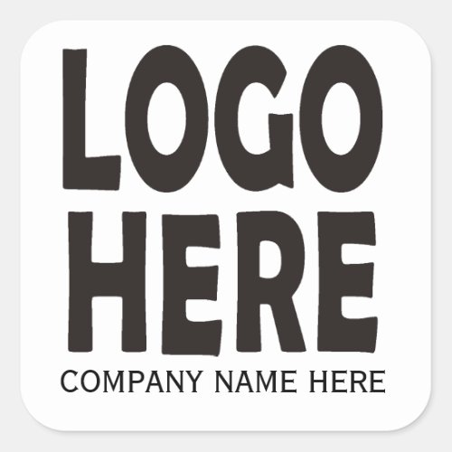 Modern business custom logo promotional square sticker
