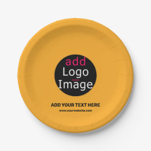 Modern Business Custom Macaroni & Cheese Hue   Paper Plates