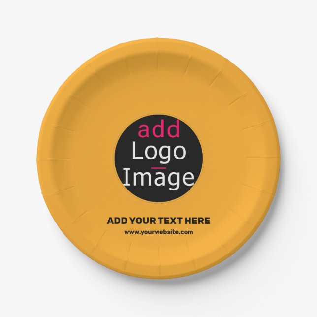 Modern Business Custom Macaroni & Cheese Hue   Paper Plates (Front)