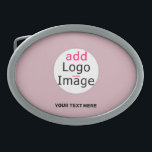 Modern Business Customizable Dusty Rose Hue  Belt Buckle<br><div class="desc">Trendy professional modern customizable design to improve brand awareness,  build a recognizable brand and create something unique.  Customizable business design on Dusty Rose Hue background. You can develop your own design and add your text (personal or business),  logo,  image,  colors ...  Promotional Gift.</div>