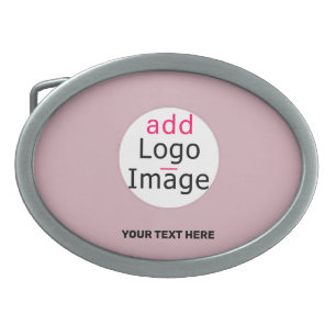 Modern Business Customizable Dusty Rose Hue Belt Buckle