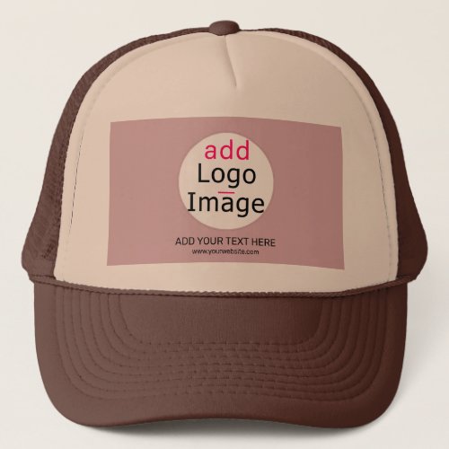Modern Business Customizable Dusty Rose Hue  Trucker Hat