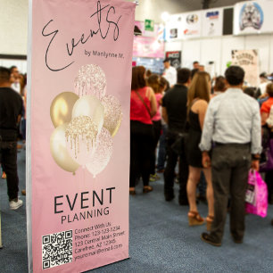 Modern Business Event Planner Promotional Retractable Banner