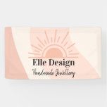 Modern Business Feminine Blush Pink Custom Logo Banner at Zazzle