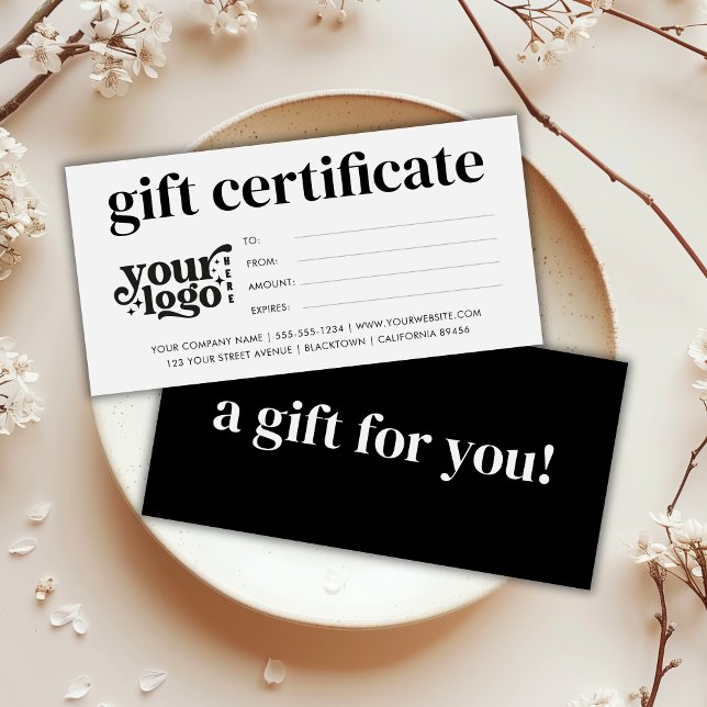 Modern Business Gift Certificate With Custom Logo (Modern Business Gift Certificate With Custom Logo)