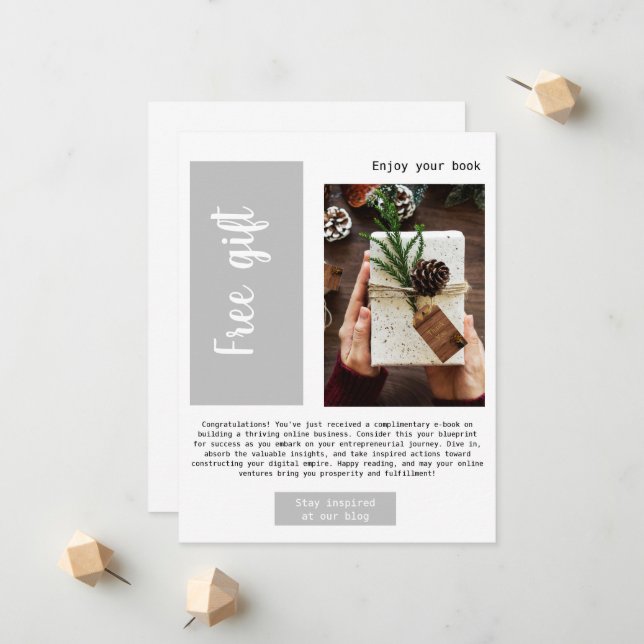 Modern Business Gray Free Gift Email  Promotional  Announcement (Front/Back In Situ)