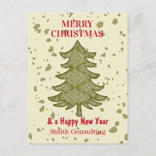 Modern Business Holiday Card Merry Christmas Tree