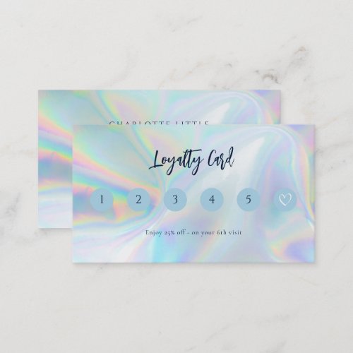 Modern Business Holographic Customer Loyalty Card