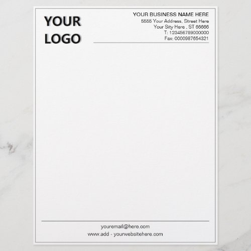 Modern Business Letterhead with Logo and QR Code