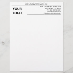 Modern Business Letterhead with Logo Name Address