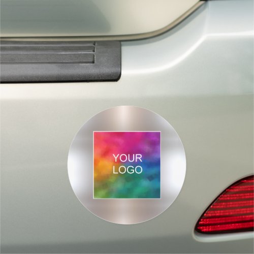 Modern Business Logo Add Your Text Template Circle Car Magnet
