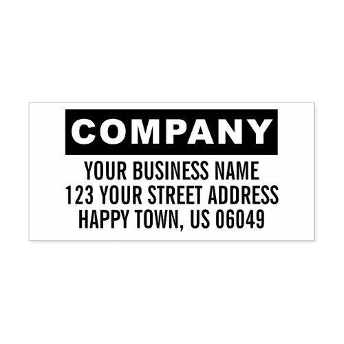 Modern Business Logo Address Self_inking Stamp