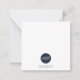 Modern Business Logo and Company Employees Note Card