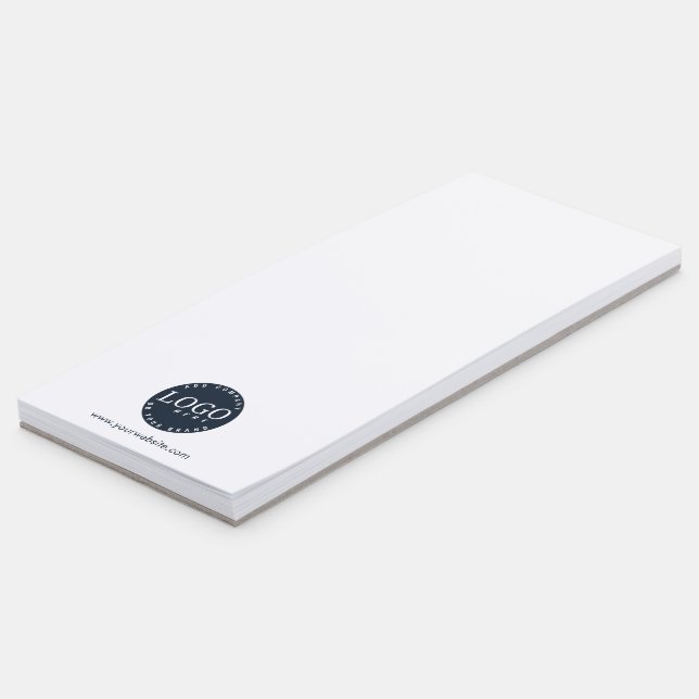 Modern Business Logo and Company Website Employees Magnetic Notepad (Angled)