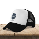 Modern Business Logo and Company Website Employees Trucker Hat<br><div class="desc">Easily add your business logo and website address by clicking the "Personalize" button. Perfect for your business retreats and events,  clients and employees use. There's no minimum order requirement and no setup fee. Order as many or fewer as your business requires</div>