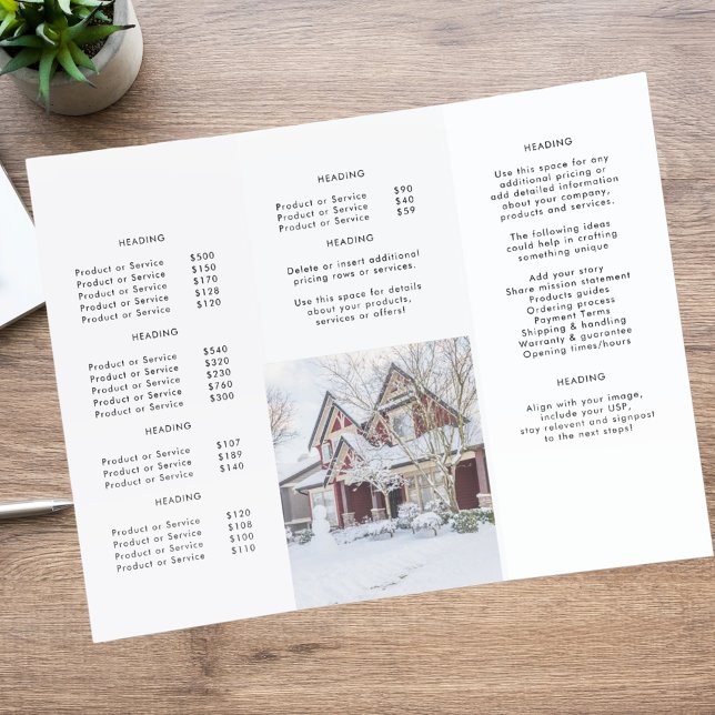 Modern Business Logo and Photos Real Estate Custom Brochure (Modern Business Logo and Photos Real Estate Custom Brochures)