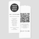 Modern Business Logo and QR Code Custom Bookmarks