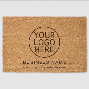 Modern Business Logo and Website Custom Fiber Doormat