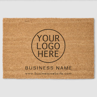 Modern Business Logo and Website Custom Fiber Doormat
