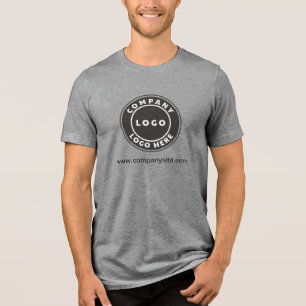 Modern Business Logo and Website Employees Custom Tri-Blend Shirt