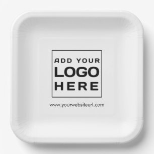 Modern Business logo and Website Minimal Paper Plates