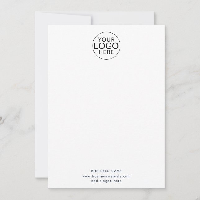 Modern Business Logo and Website Note Card (Front)