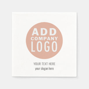 Modern Business Logo and Website Paper Napkins