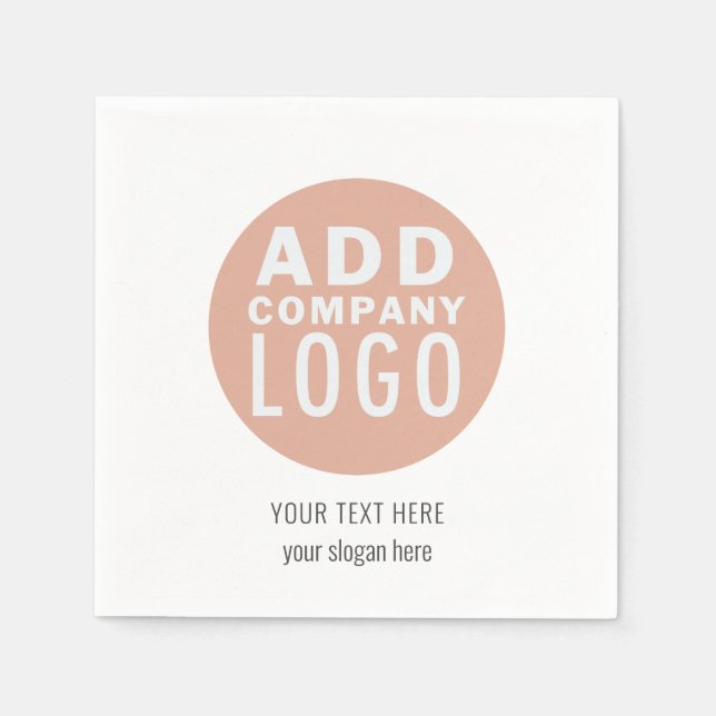 Modern Business Logo and Website Paper Napkins (Front)