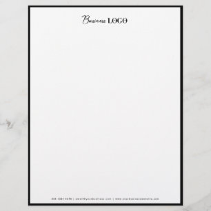 Modern Business Logo Black Border Letterhead