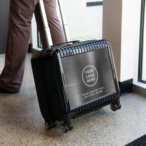 Modern Business Logo Black Metallic Luggage