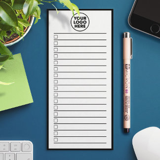 Modern Business Logo Black To Do List Magnetic Notepad